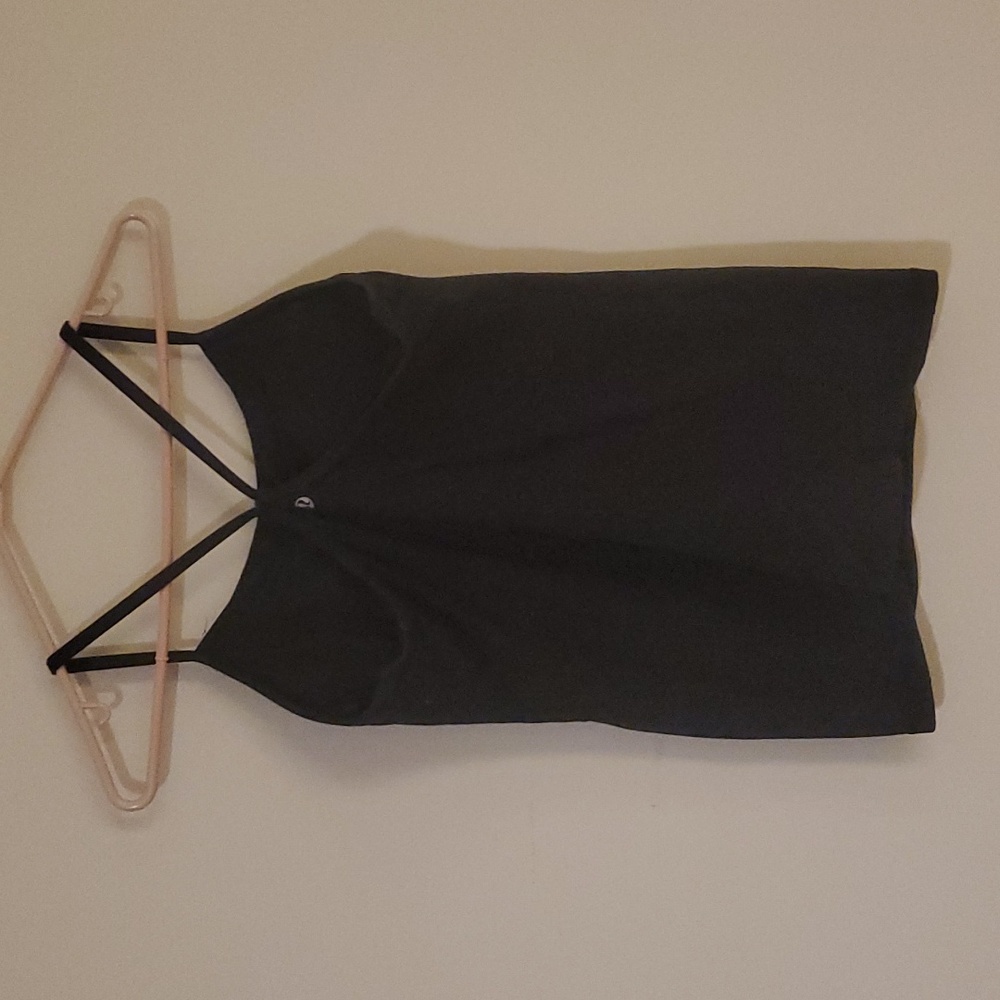 SOLD Size 8 Black Lululemon Power Y Tank with mesh neckline. - Picture 6 of 11